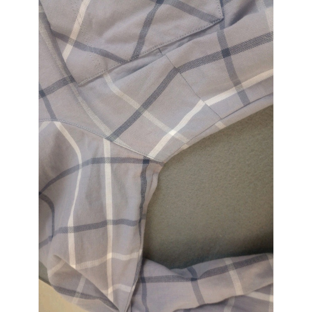 Columbia Jacket, Plaid Cotton Button Up Shirt Hoodie Women's M Purple Shacket - Picture 8 of 10